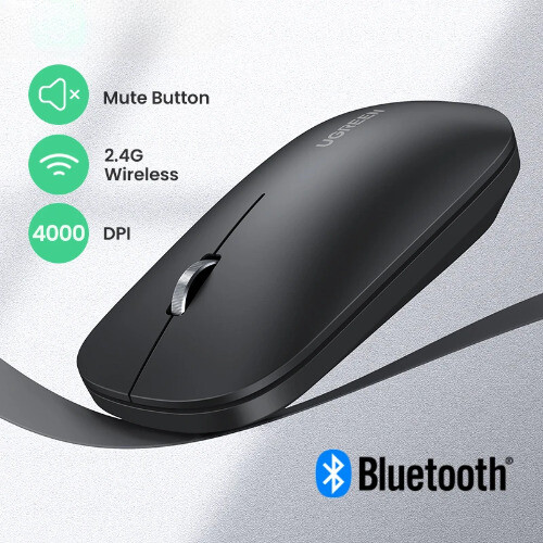 Wireless Bluetooth Silent Mouse 4000 DPI Quiet 2.4G Ergonomic Mice