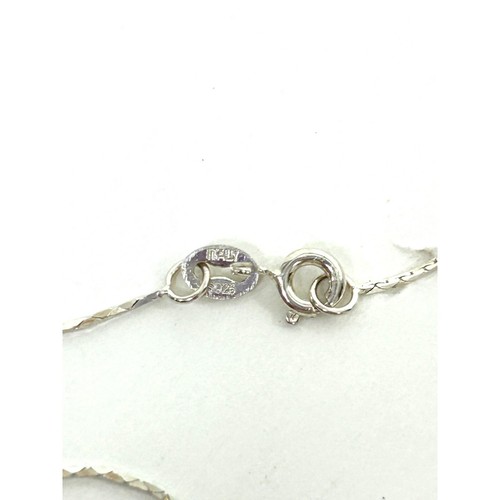 Women’s Pendant Necklace Italy Peridot Pearl S925 Sterling Silver 18” Vintage - Picture 18 of 19