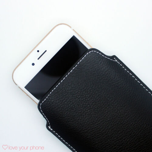 Genuine Leather Style Pull Tab Pouch Phone Case Cover✔Excellent Protection✔Black - Picture 5 of 7