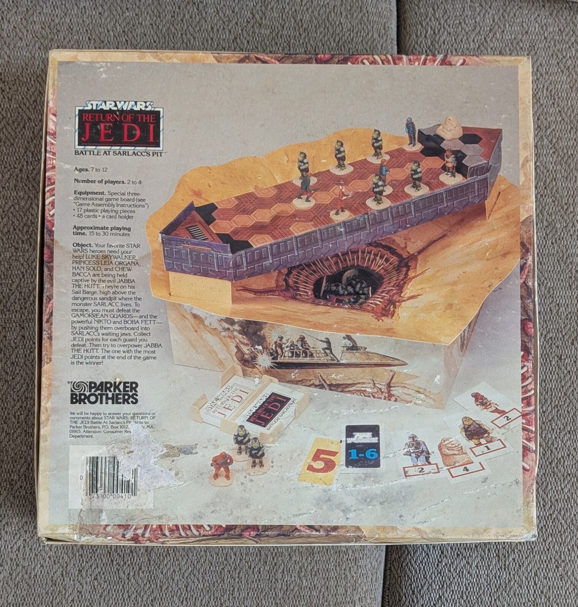 1985 Star Wars PB Return of The Jedi Battle At Sarlaccs Pit Game