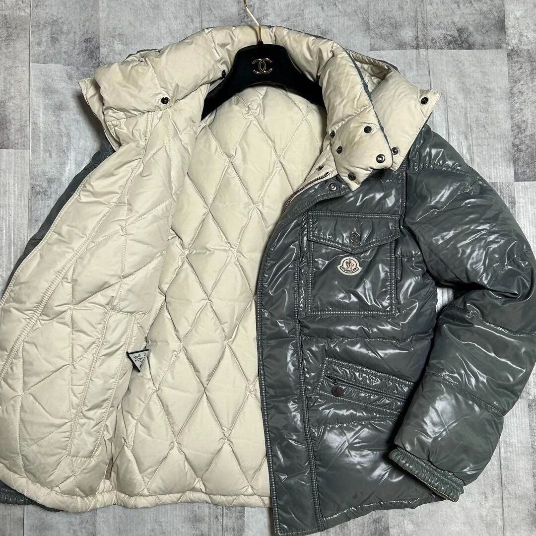 Piumino Moncler vintage Alfred reversibile grigio avorio uomo dal Giappone taglia 2