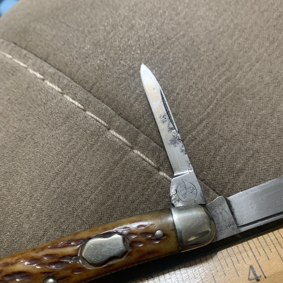 💯Vintage 192035 REMINGTON BEAUTIFUL Knife USA Beautiful Jigged Bone eBay