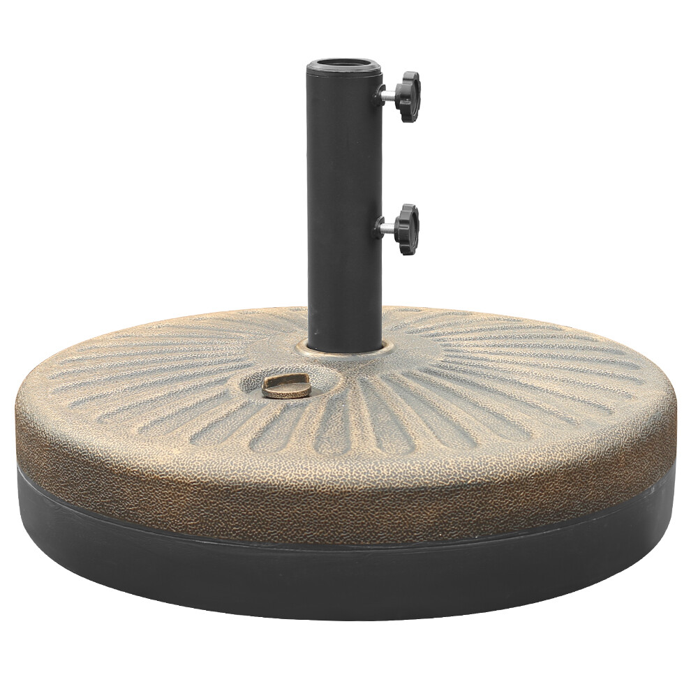 Outdoor Umbrella Base Heavy 50 Pounds Patio Bronze Modern Stand Hold Down Weight For Sale Online Ebay
