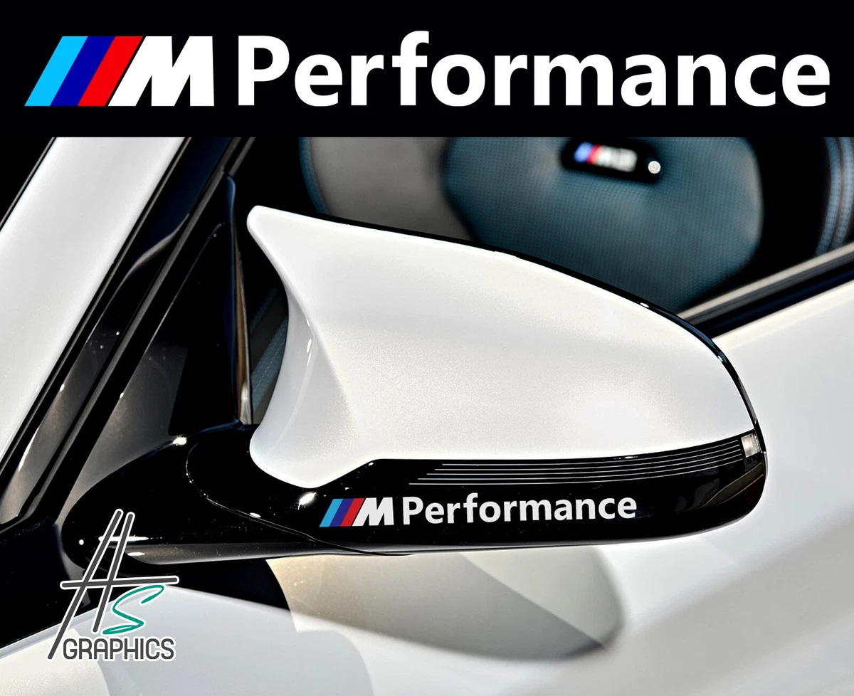 2 x For BMW M PERFORMANCE Mirror M Sport VINYL STICKERS Stripes