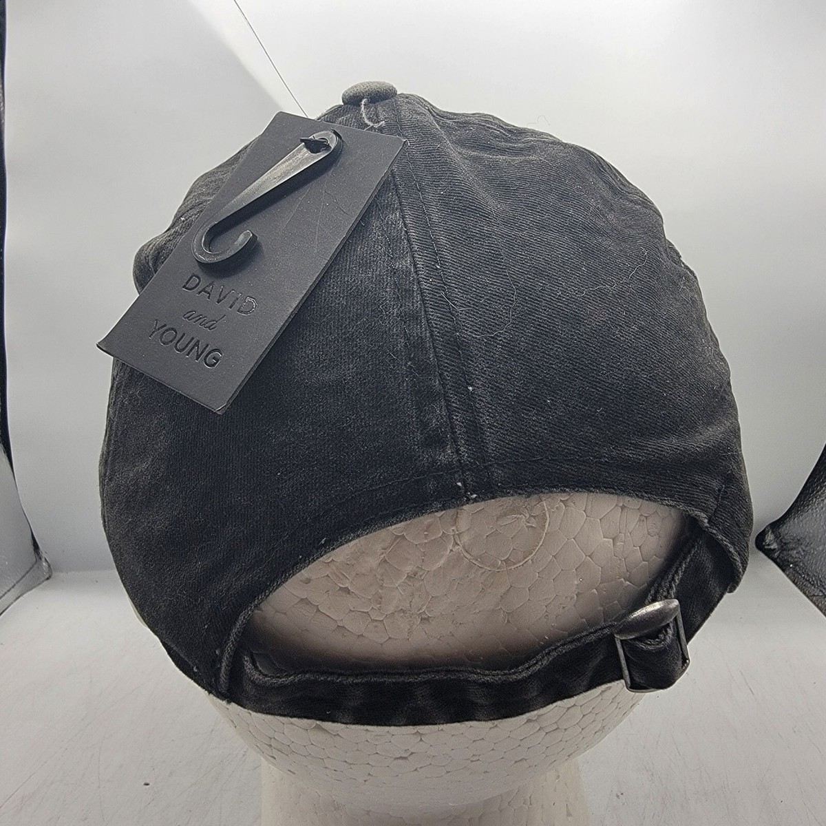 Football Mom Distressed Hat Cap David & Young Black Cotton Adjustable Casual Other Football Mom Distressed Hat Cap David & Young Black  main image 2