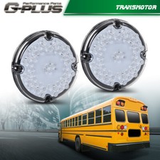 Fit For School Bus Transit Vehicle7 Round White Led Back-up Reverse Tail Light