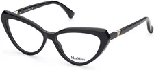 Max Mara MM5015 001 Black Cat Eye Plastic Optical Eyeglasses Frame 54-14-140 RX