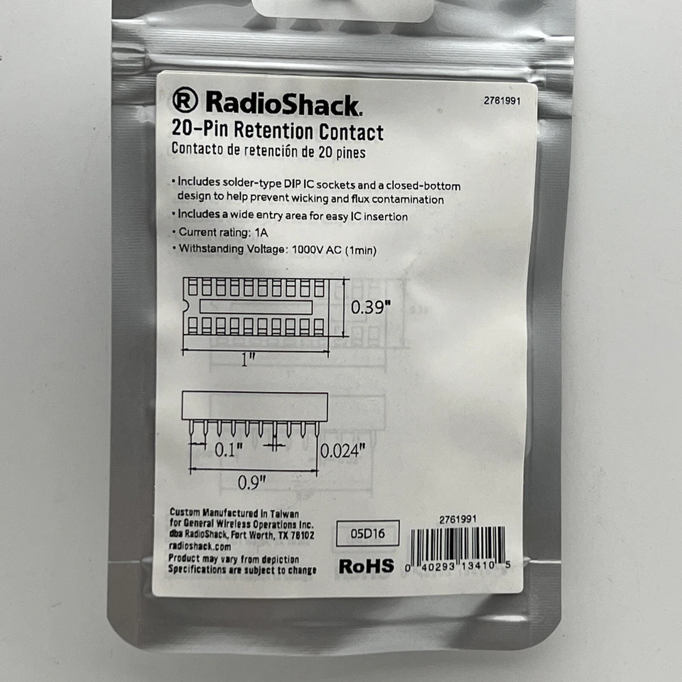 RadioShack 20-Pin Retention Contact - Image 3 of 4