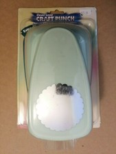 NEW Marvy Uchida Clever Lever Craft Punch Extra-Giga Scalloped Circle 3.5" 88mm