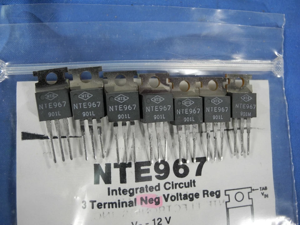 (7) NTE Electronics NTE967 IC VOLTAGE REGULATOR NEGATIVE 12V 1A TO220 FREE SHIP - Image 2 of 2