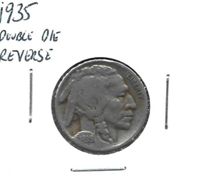 1935 Double Die Reverse Buffalo Nickel Fine