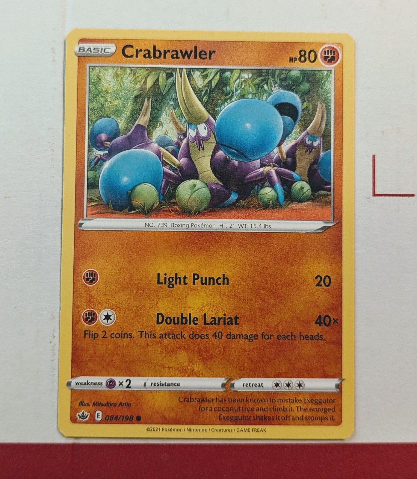 Pokemon TCG Card: CRABRAWLER 84/198 | Common | Chilling Reign | NM/Mint