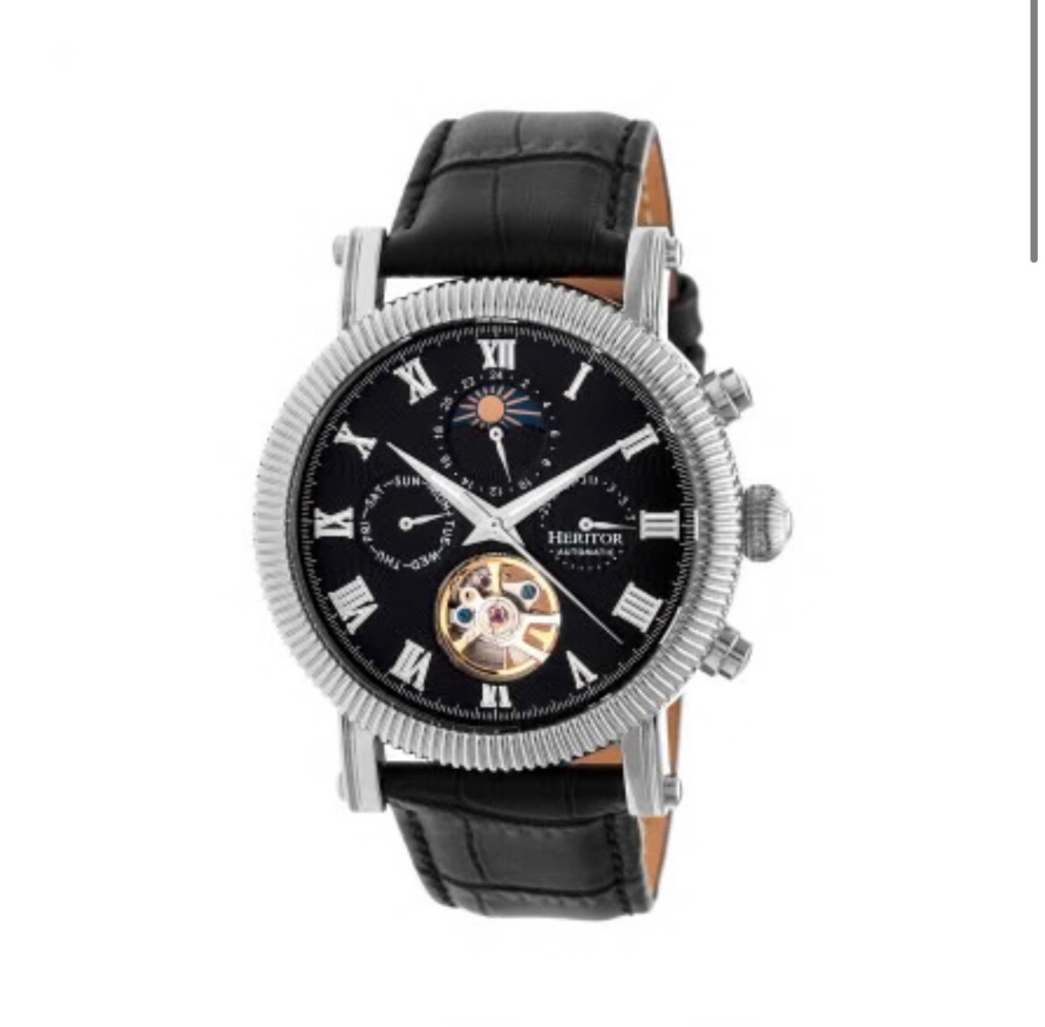 HERITOR Aura Automatic Men's Black Watch - HR3501