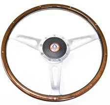 Mustang Steering Wheel Kit Lecarra Style Wood With Cobra Emblem 15 1965 - 1966