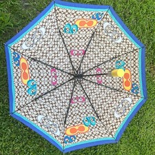 Coach Graffiti Op C Graffiti Signature C Brown and Yellow Vintage Umbrella
