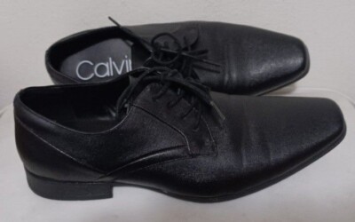 men's brodie lace up dress oxford Calvin Klein Mens Brodie Lace up Dress Oxfords Black Patent Size 8.5 11la for sale online