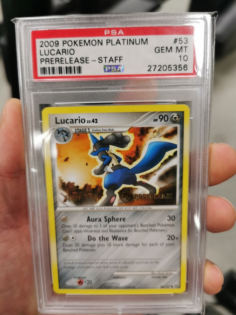 2009 Pokemon platinum lucario staff Prerelease psa 10 | eBay