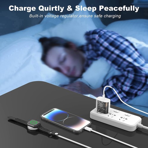 2 in 1 Charging Cable Phone & Magnetic Watch Charger For iWatch 10 iPhone 14 13 - Picture 5 of 11