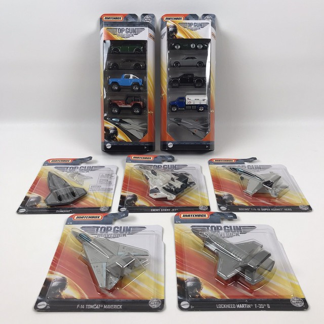 FULL SET 5 NEW Matchbox Top Gun Maverick Skybusters and Car Packs eBay