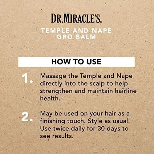 Dr. Bálsamo Miracle's Temple and Nape Gro - Para el crecimiento saludable del cabello, contiene trigo Foto 4 de 4