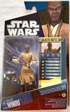 Star Wars The Clone Wars Mace Windu CW20 2011 Animated Style action figure 3.75