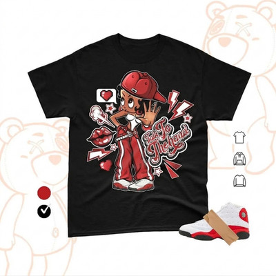 Talk To The Hand 2,Shirt To Match Air Jd 13 Chicagoo BLACK/WHITE