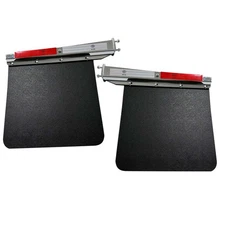 1.125" Chrome Steel Mud Flap Hangers & Semi Truck Trailer Duty Mud Flap 24" x30"