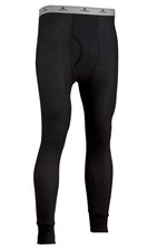 Indera Traditional Long Johns - Thermal Pants - Black - Men Size M
