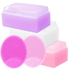 Cradle Cap Brush and Sponge Set for Baby - Bath Essentials for Newborns Tre...
