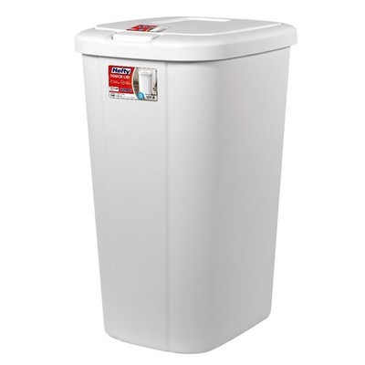 Kitchen Trash Can, 13.3 Gallon Plastic Touch Top Garbage Bin with Push Button