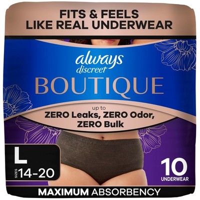 Boutique Incontinence and Postpartum Underwear for Women, Maximum Protection,...
