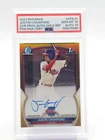 JUSTIN CRAWFORD 2023 BOWMAN CHROME 1ST GOLD AUTO ROOKIE /50 #CPA-JC PSA 10 Q4364