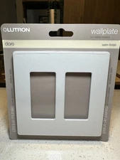 Lutron Screw less Wall Plate  Two Gang Color Lunar Grey - Satin 