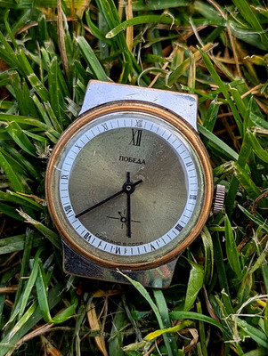 Vintage Watch Pobeda Cal.Zim  Mechanical Men's USSR Wrist Watch 80's Serviced