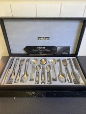 Wiltshire Silverplate Dinner Cutlery Set  86 Pieces Majority Never Used Orig Box