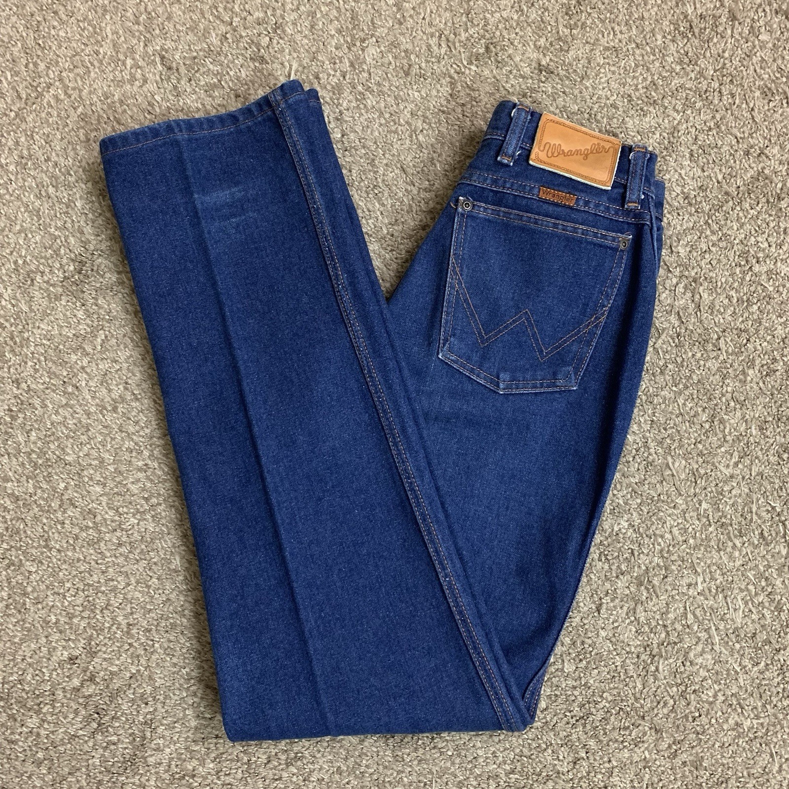 VTG Wrangler No Fault Jeans Womens 12 Dark Wash Denim High Waist Western USA 26W