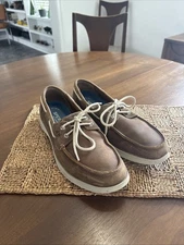 SPERRY Top-Sider Defender Brown Leather 2-Eye Boat Shoes STS14511 MENS 12M