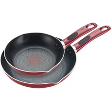 Excite 8 In. & 10.5 In. Red Non-Stick Fry Pan Set B039S264 T-Fal Thermo-Spot