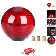 Modern Carbon Fiber Round Shift Knob With 3 Adapters For Ultimate Compatibility Modern Carbon Fiber Round Shift Knob With 3 Adapters For Ultimate Compatibility