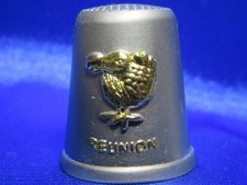 Dé à coudre  en métal  " Réunion"/ thimble/ Fingerhut