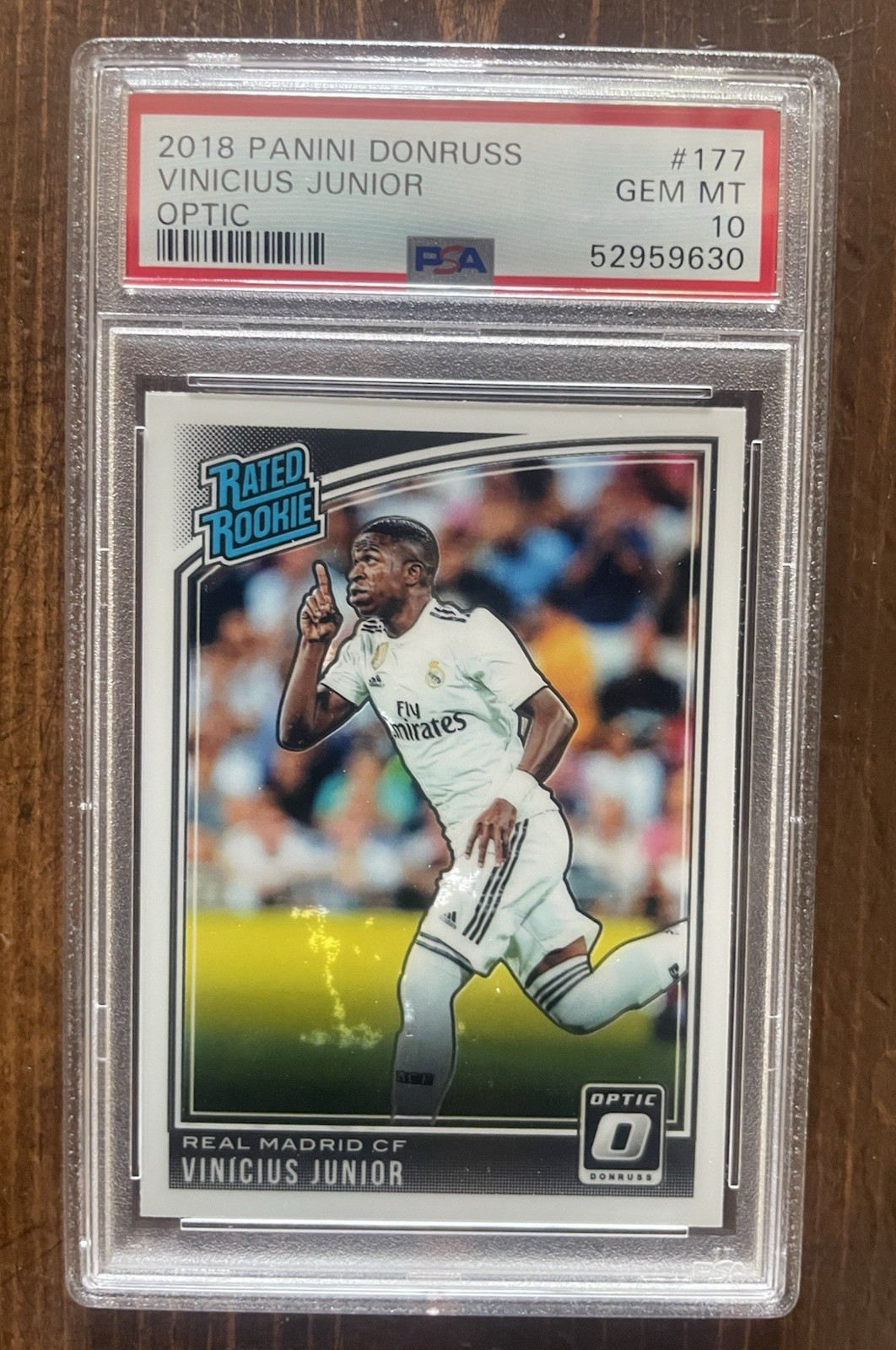2018 Vinicius Jr. Panini Donruss Optic Rated Rookie #177 PSA 10