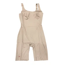New Ruby Ribbon Mid Thigh Shaping Bodysuit Fawn Beige 32