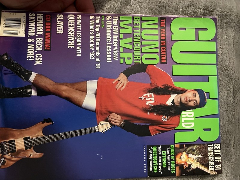 Guitar World Magazine, Nuno Bettencourt/Poster/Lesson Queensryche, Slayer