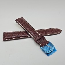 Jacques Lemans Genuine Alligator Watch Strap Band Brown 21mm