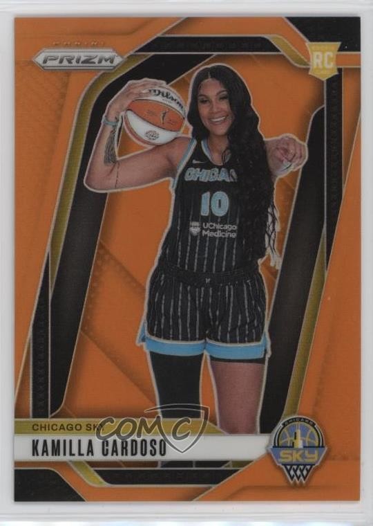2024 Panini Prizm WNBA Orange Prizm 49/99 Kamilla Cardoso #149 Rookie RC 0rd2