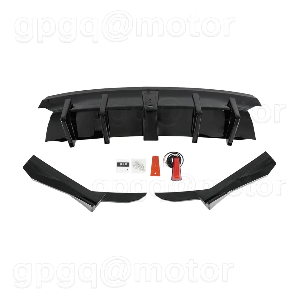 Difusor traseiro preto brilhante com luz LED para Lexus IS300 IS350 21-2025 JDM - Imagem 2 de 4