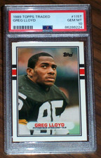 1989 Greg Lloyd rookie #115T Topps Traded PSA 10 Pittsburgh Steelers