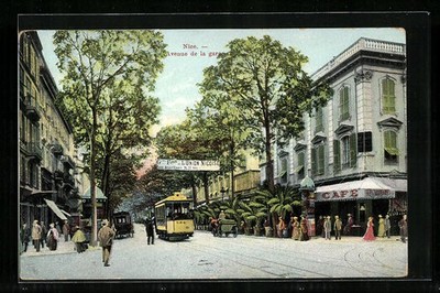 Nice, Avenue de la gare, Strassenbahn, Ansichtskarte 