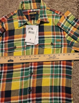 NWT Ralph Lauren Rugby Flannel Shirt Women's Size 4 Multicolor