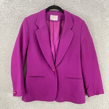 Pendleton Blazer Women 6P Magenta Purple Virgin Wool Single Button Vintage